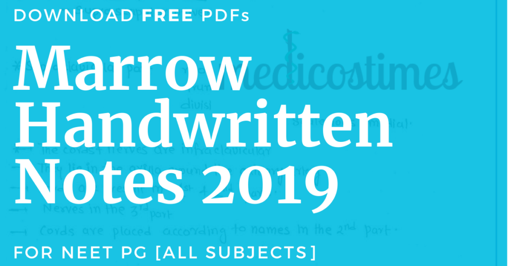 Marrow Handwritten Notes 2019 PDF