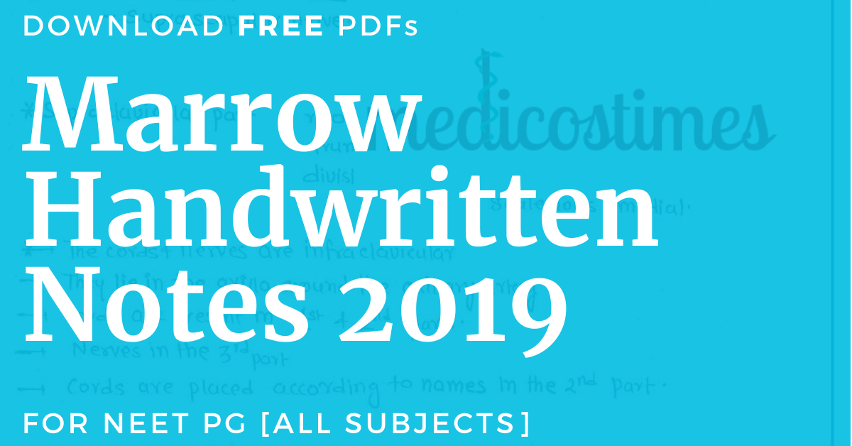 Marrow Handwritten Notes 2019 PDF